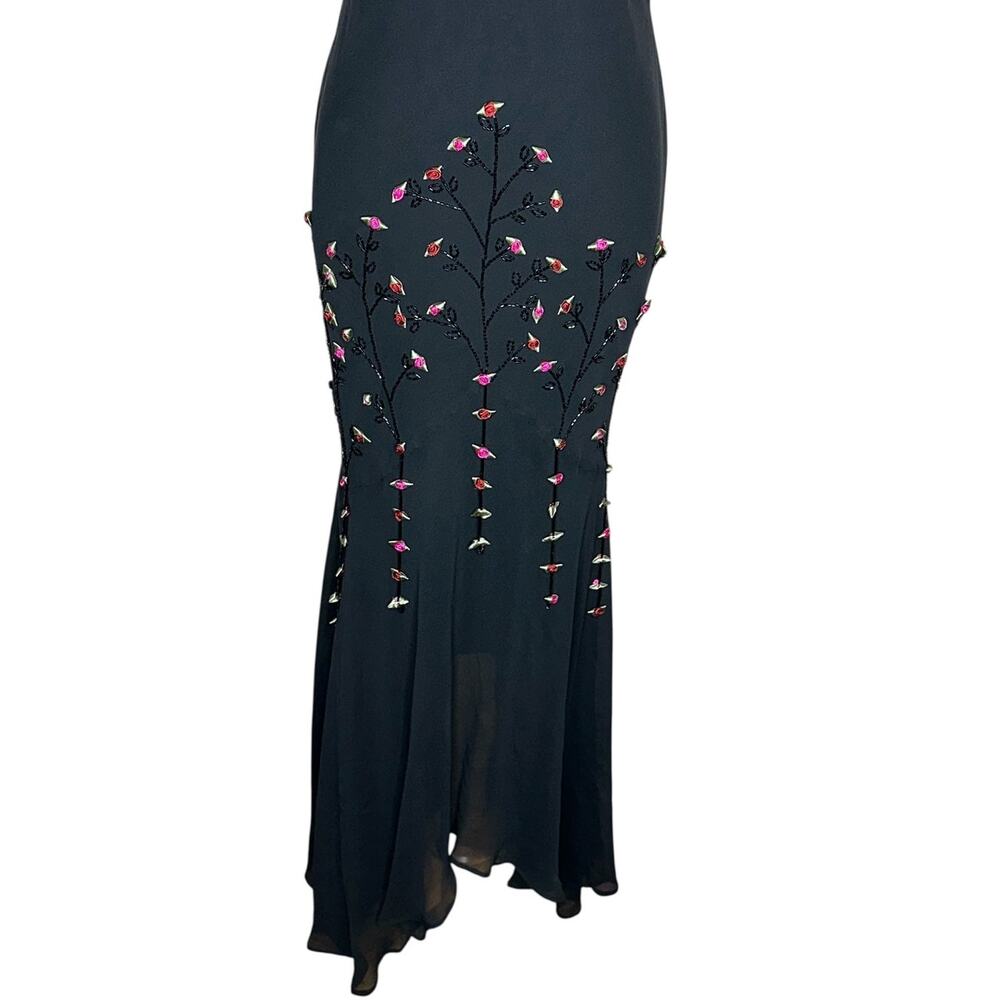 Sue Wong Vintage Nocturne Silk Chiffon Lace Embellished Whimsigoth Dress Size 4 - Picture 11 of 12